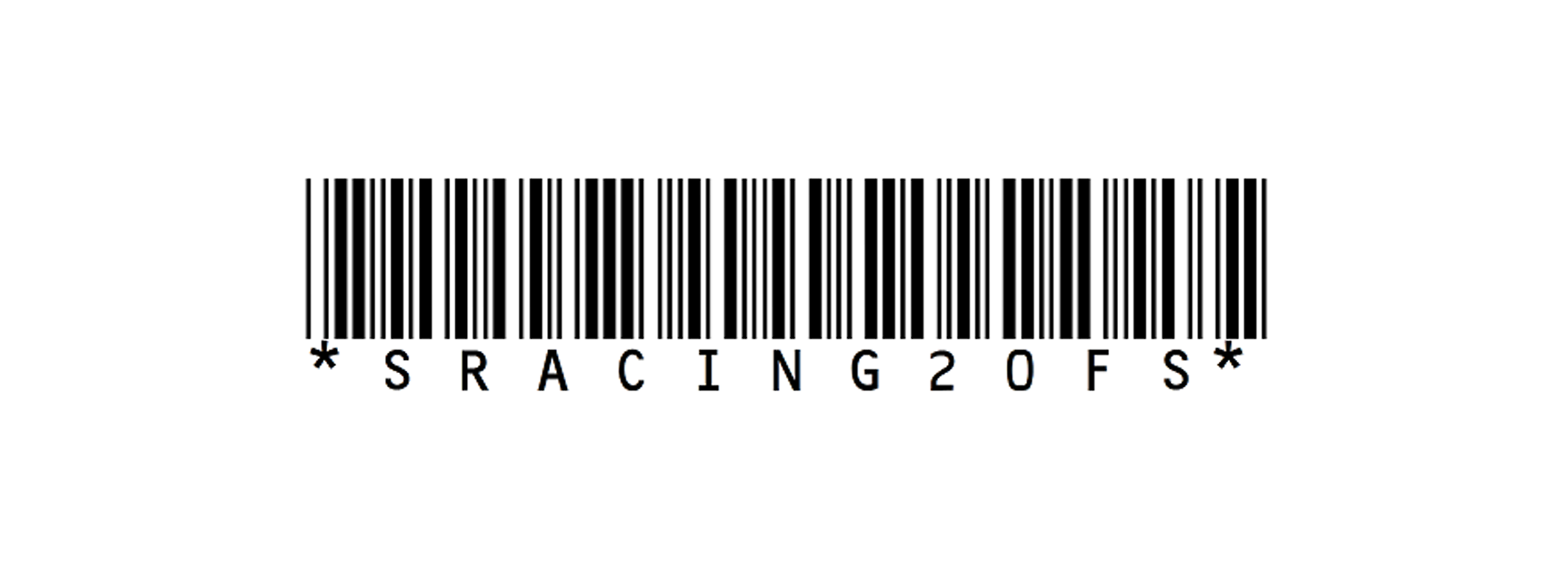 racing barcode