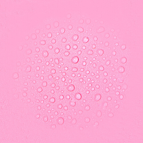 Dry Conditioner texture image pink background with water drops