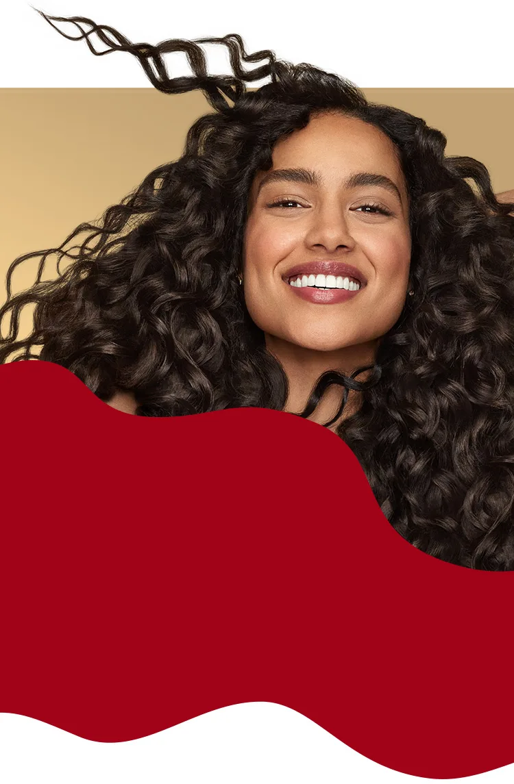 Smiling Woman with Curly Hair