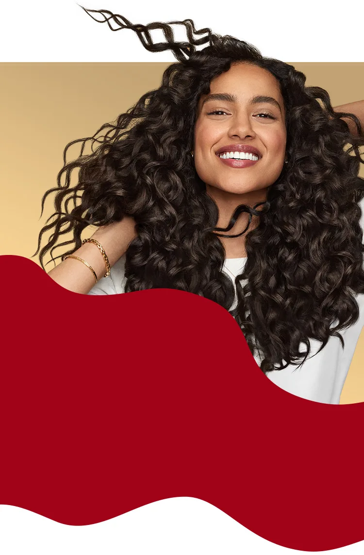 Smiling Woman with Curly Hair