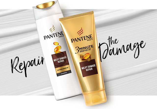Repair Damanged Hair with Pantene Pro-V Shampoo and 3 Minute Miracle