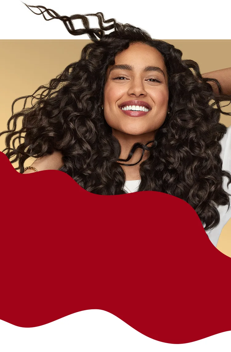 Smiling Woman with Curly Hair