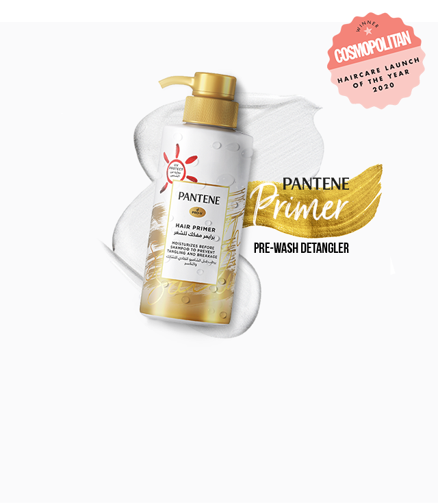 Pantene Primer with Cream Background