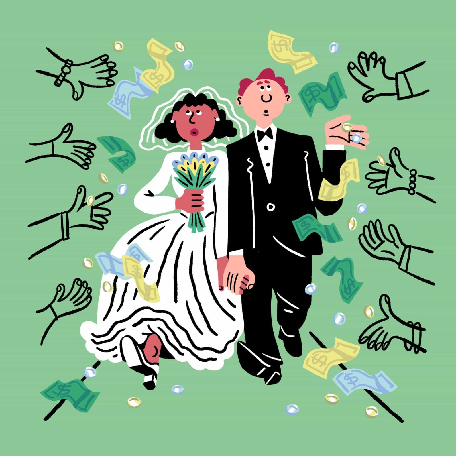 Our columnist helps the happy-couple-to-be think through how to pull off their special day without bankrupting their special friends.