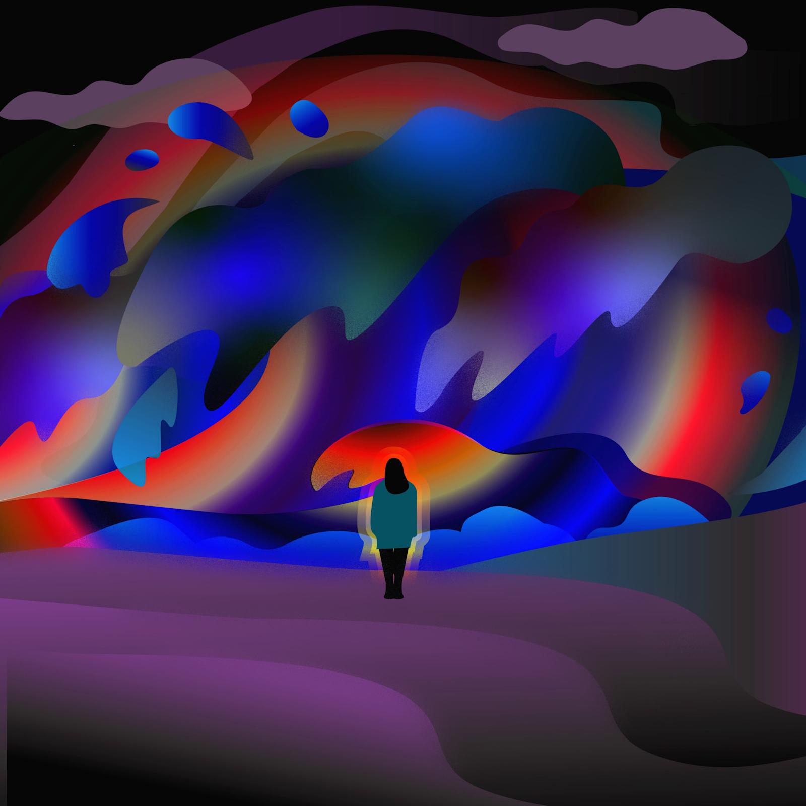 Abstract illustration of a person contemplating life's big financial decisions.