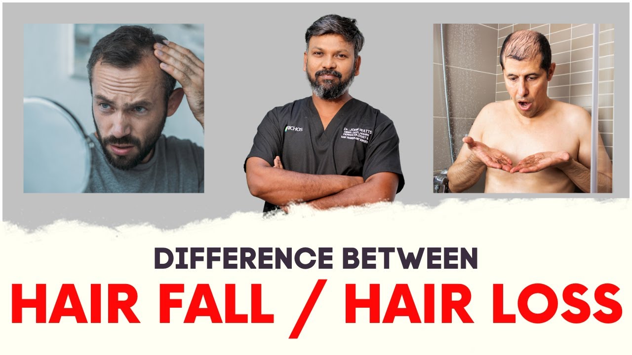 The difference between hair fall and hair loss