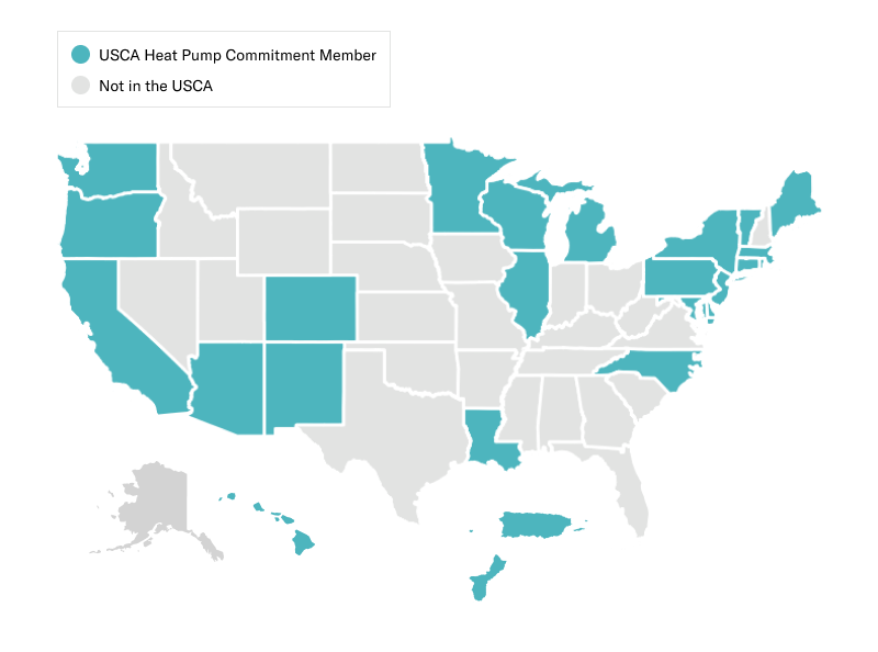 USCA Heat Pump Commitment Members Map