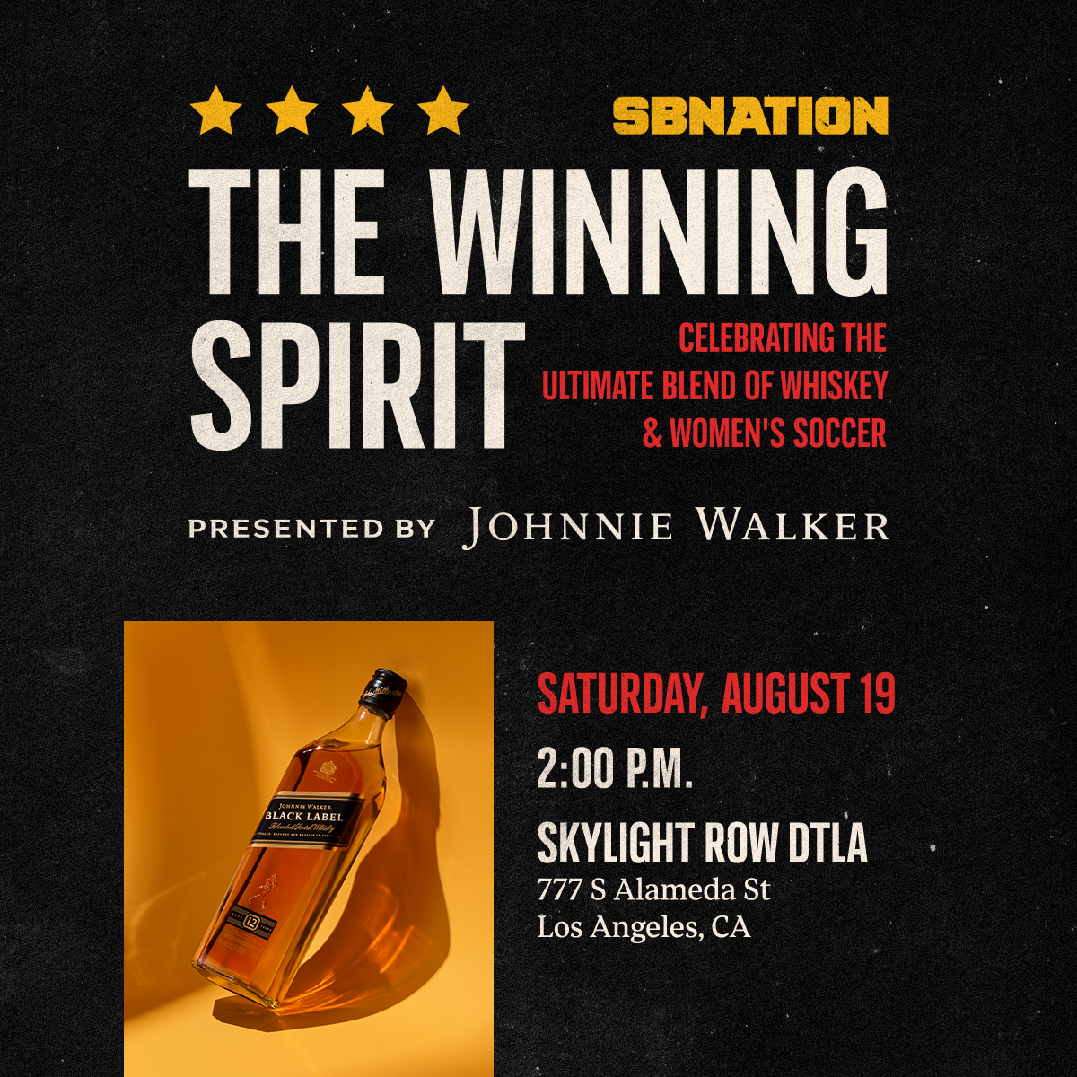 The Winning Spirit Presented by Johnnie Walker ROW DTLA