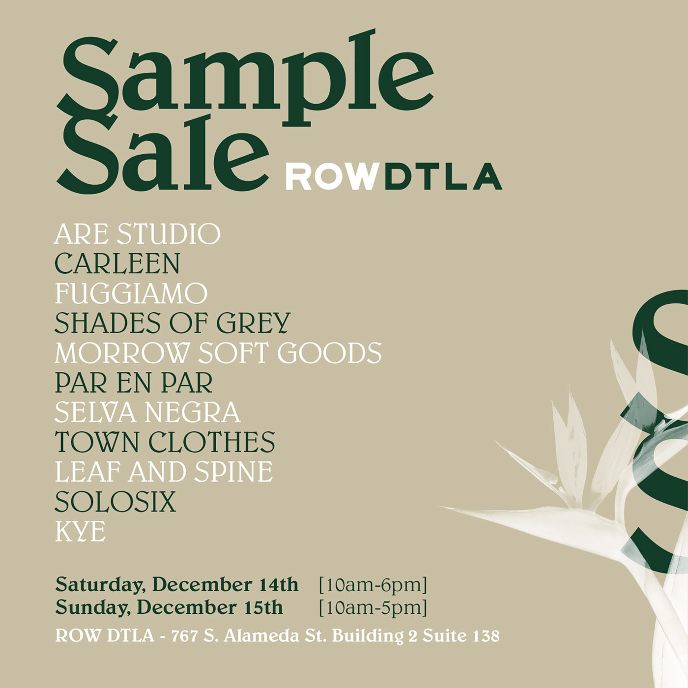 Shades of Grey Sample Sale ROW DTLA