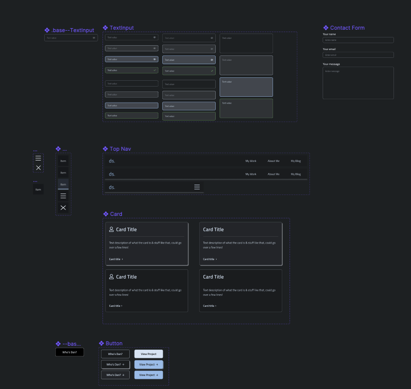 My Site Component Library