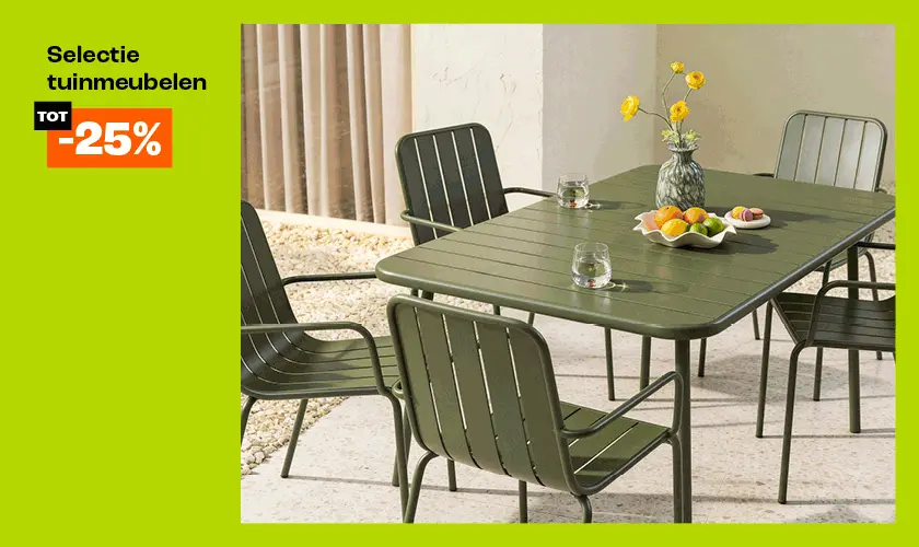 Tot 25% korting op een selectie tuinmeubelen