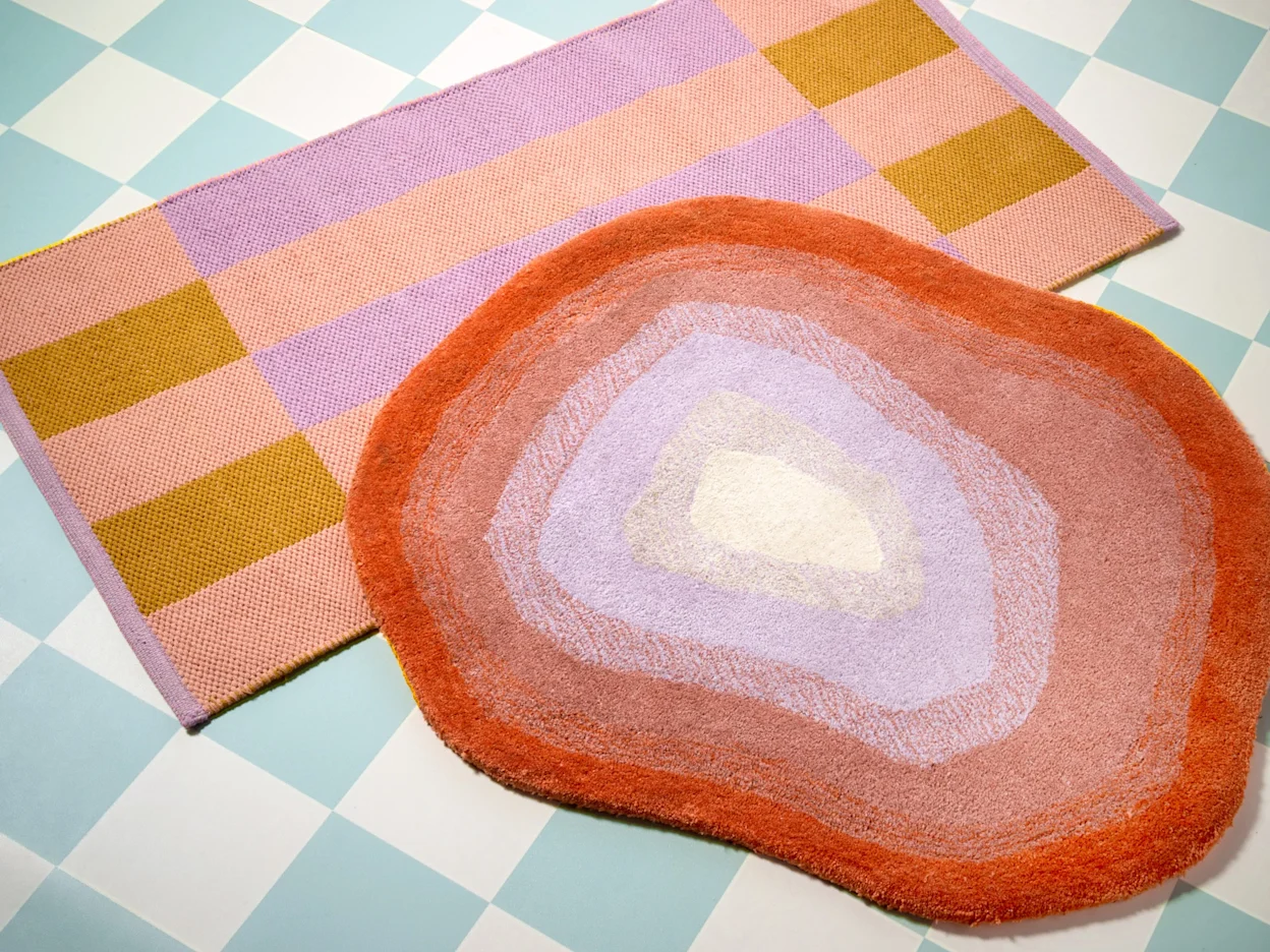 Kleurrijke vloerkleden in pasteltinten