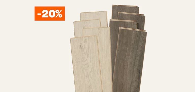 20% korting op divers laminaat