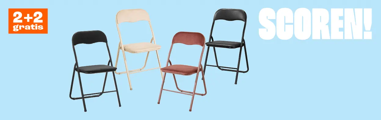 WK TIP! Alle klapstoelen 2+2 gratis