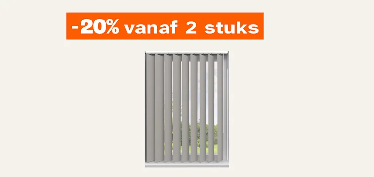 Alle lamellen op maat 20% korting vanaf 2 stuks