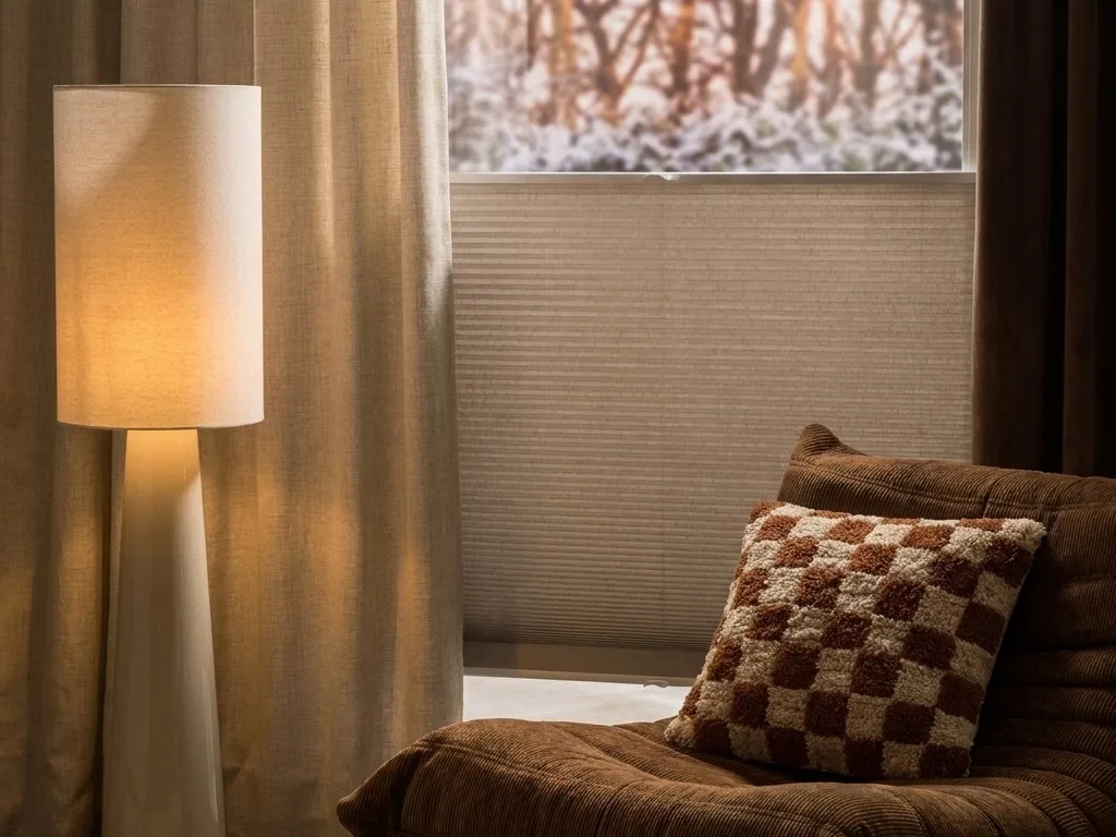 Subtiele plisségordijnen voor een Scandinavisch interieur