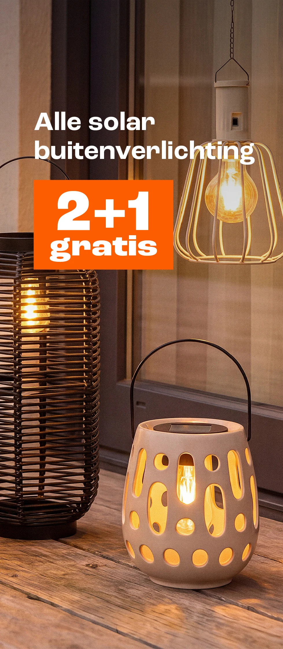 2+1 gratis op alle Solar buitenverlichting
