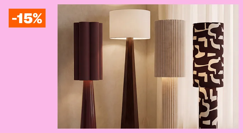 Alle vloerlampen 15% korting