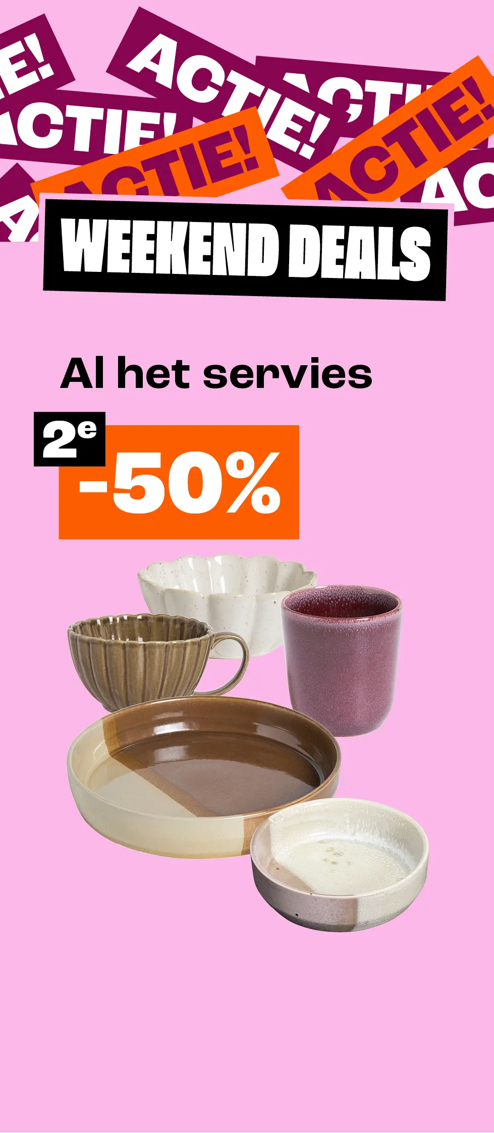 Product tile banner - Weekenddeal - Servies - BE