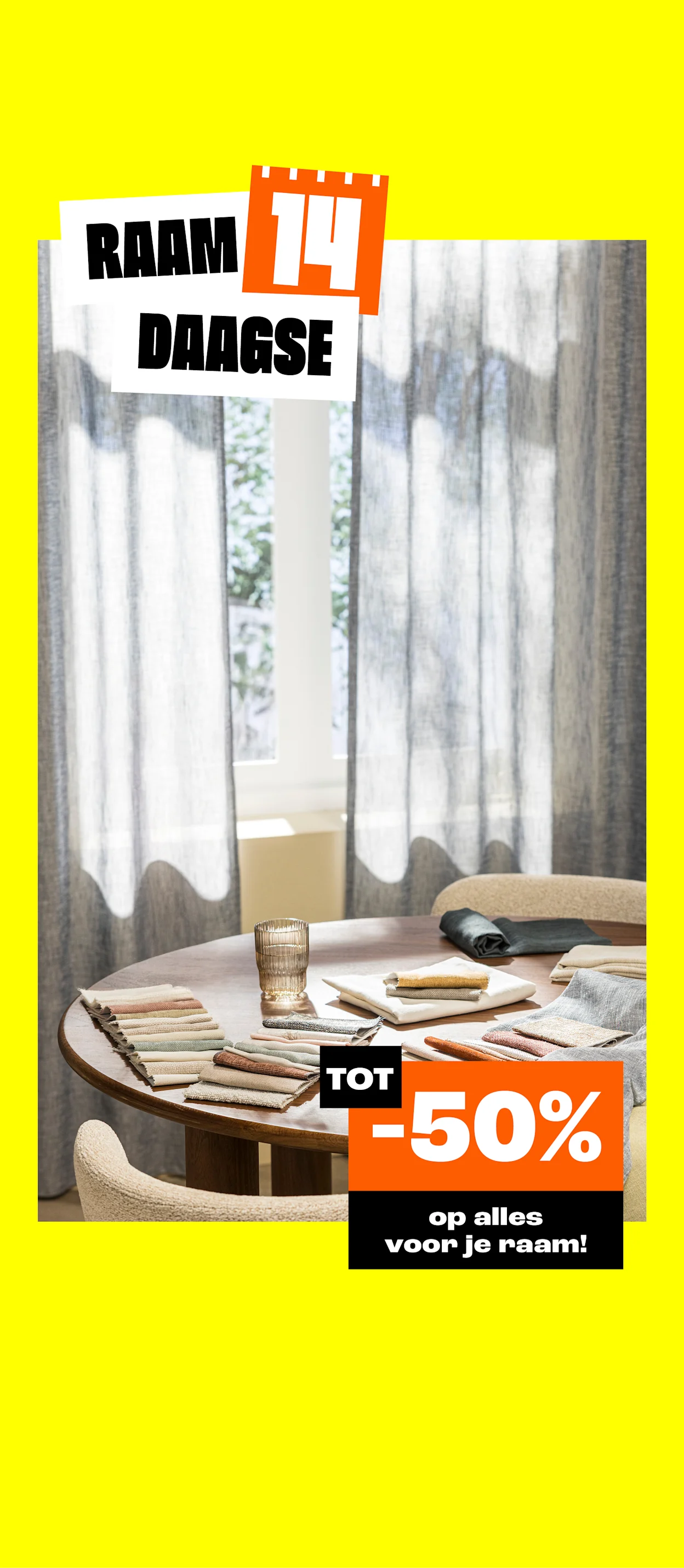 Product tile - Gordijnen & Raamdecoratie - Raam 14 daagse - week 8/9 - NL
