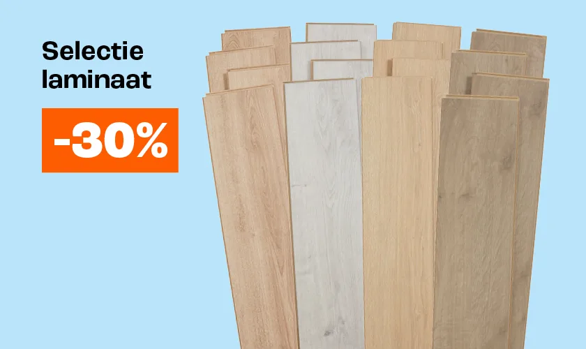 30% korting op een selectie laminaat