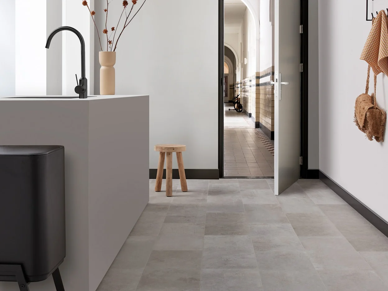 Steenlook laminaat in de keuken