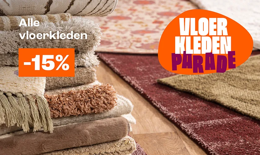 15% korting op alle vloerkleden