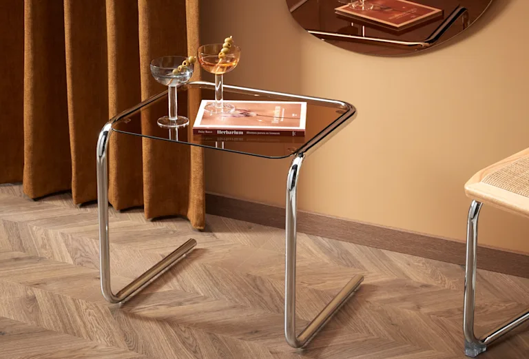 Metalen bijzettafel