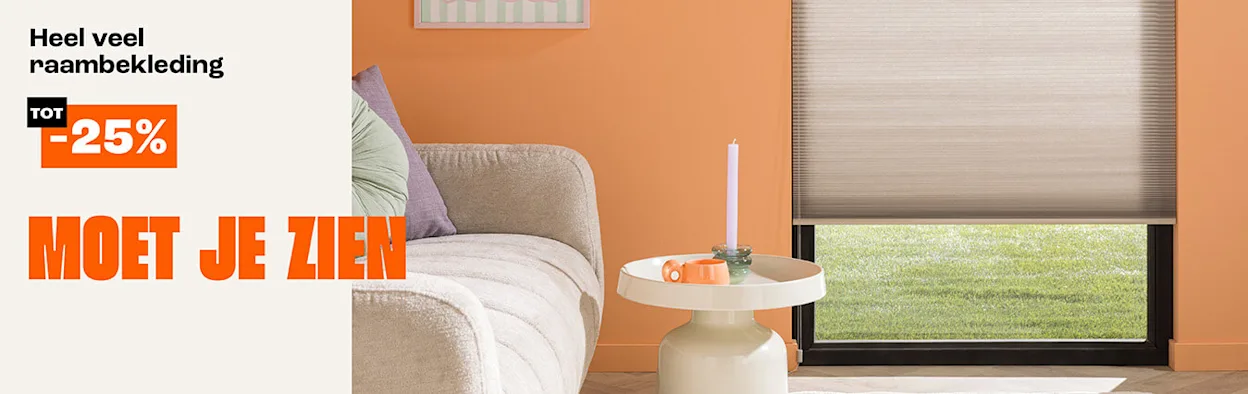 Tot 25% korting op heel veel raambekleding