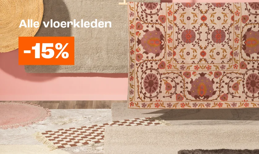 Alle vloerkleden 15% korting