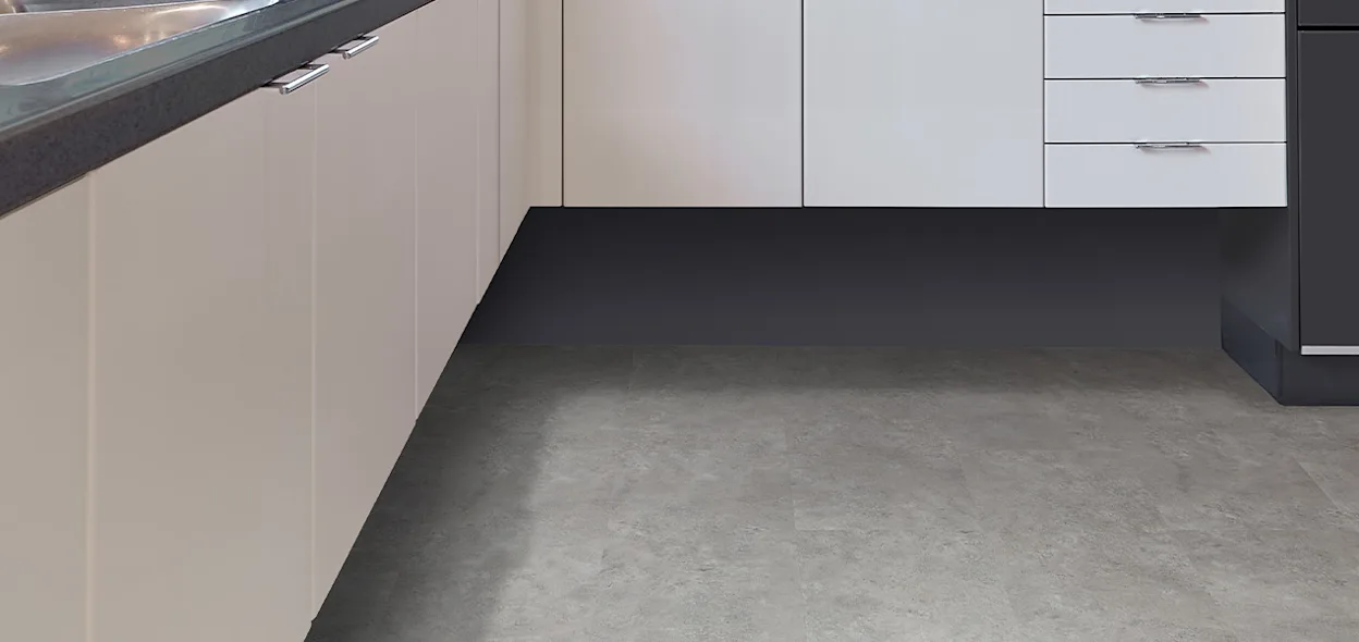 Vochtbestendige betonlook vloer in de keuken