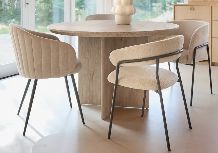 Beige eetkamerstoelen
