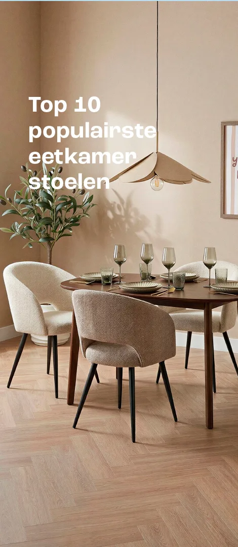 Bekijk de top 10 populairste eetkamerstoelen