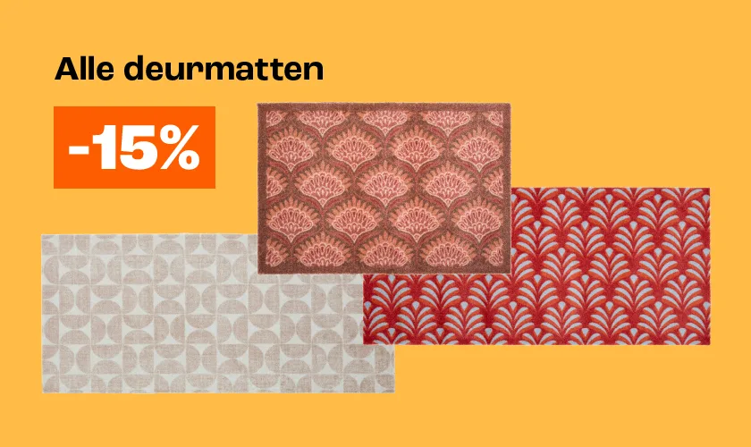 15% korting op alle deurmatten