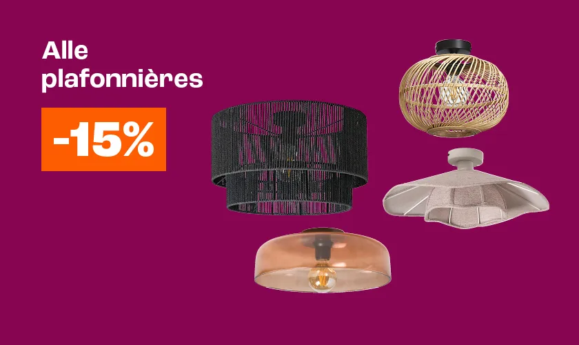 15% korting op plafonnieres
