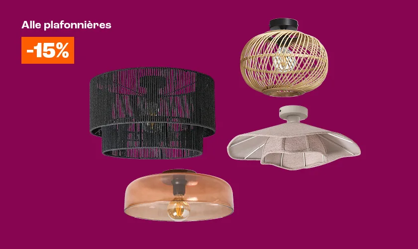 15% korting op plafonnieres
