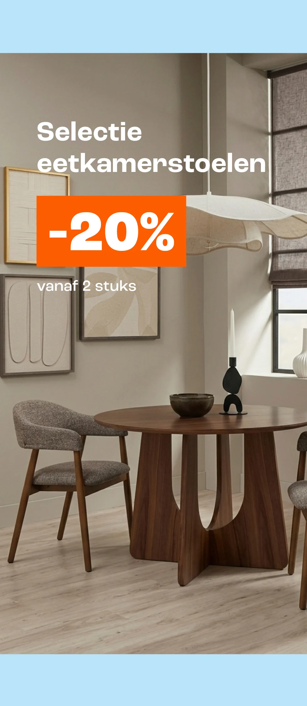 Selectie eetkamerstoelen 20% korting vanaf 2 stuks