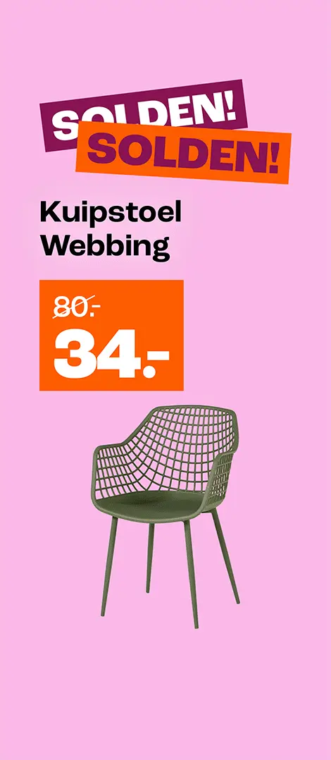 Product tile banner - Webbing van €80,- voor €34,- - Week 29/30 - BE