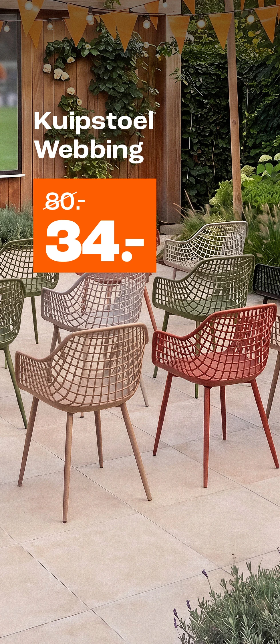 Product tile banner - Webbing van €80,- voor €34,- - Week 24/26 - BE