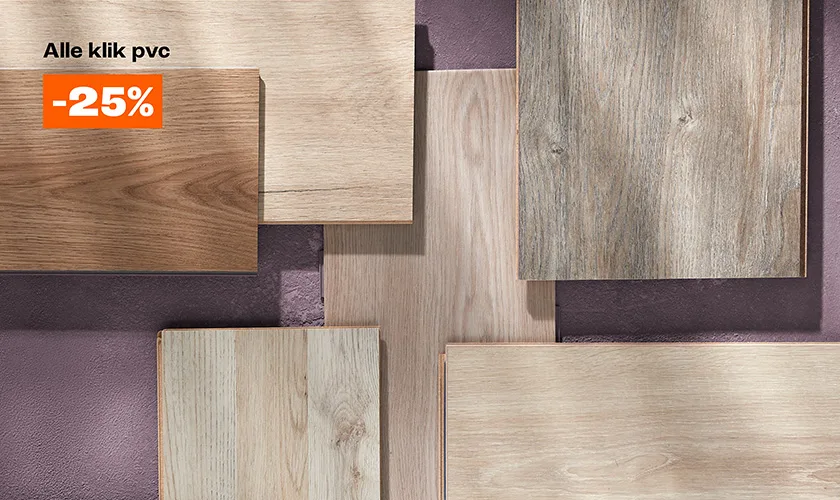 25% korting op alle klik PVC
