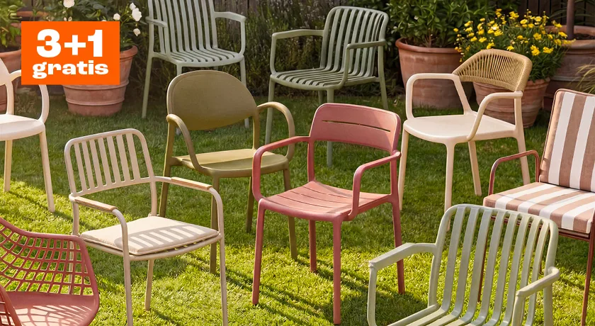 Alle tuinstoelen 3+1 gratis (combineren mogelijk)