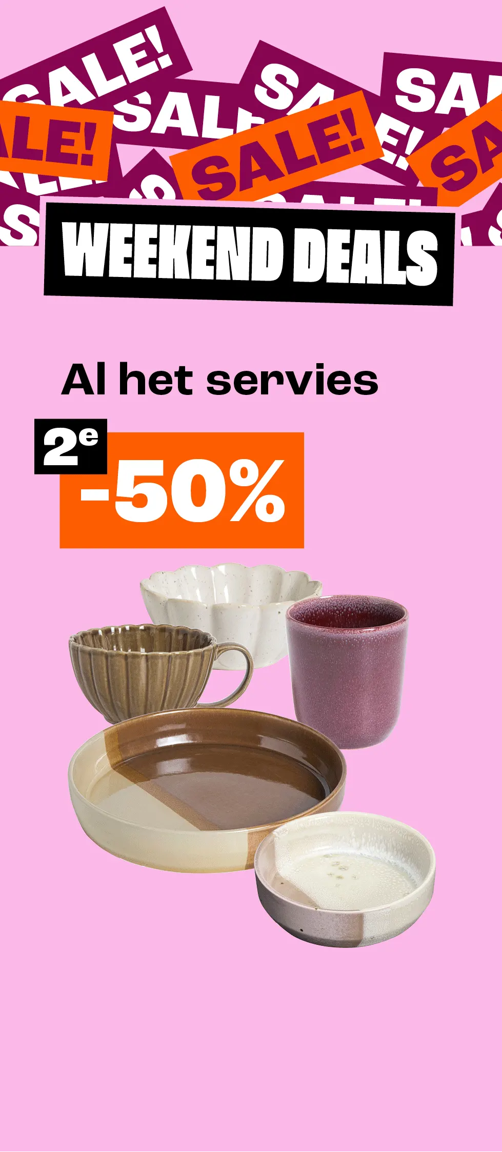 Porduct tile banner - Weekenddeal - Servies - NL