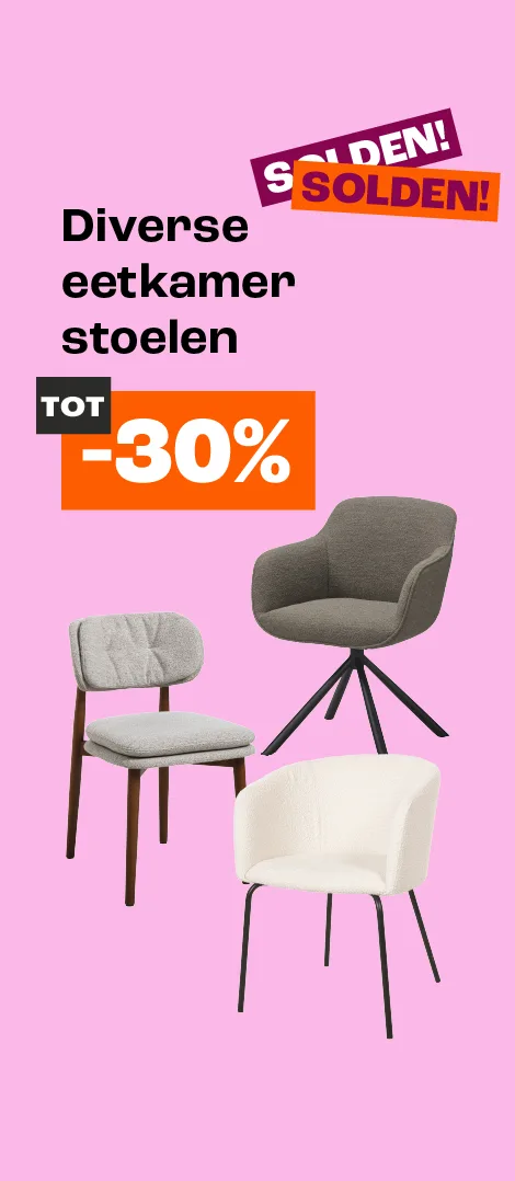Diverse eetkamerstoelen tot 30% korting