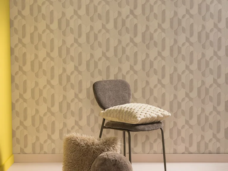 Beige behang