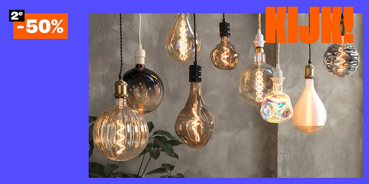 Alle lichtbronen 2e 50% korting
