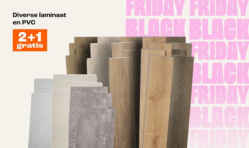 2+1 pakken gratis op diverse laminaat en PVC