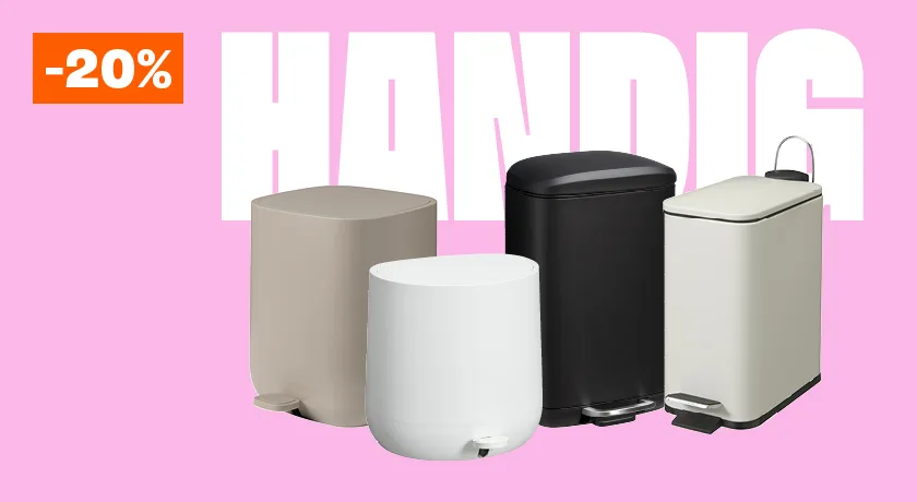 20% korting op alle pedaalemmers t/m 20 liter