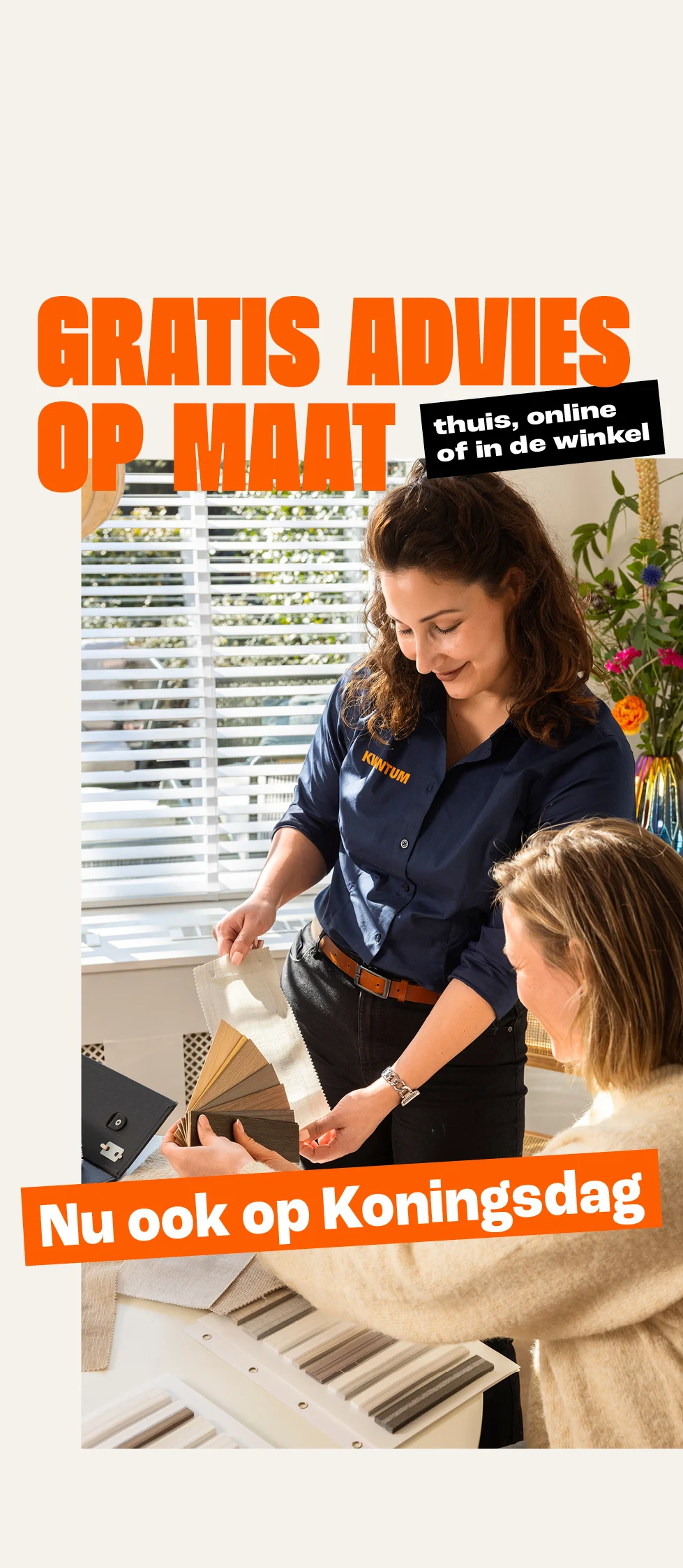 Gratis advies aan huis op Koningsdag