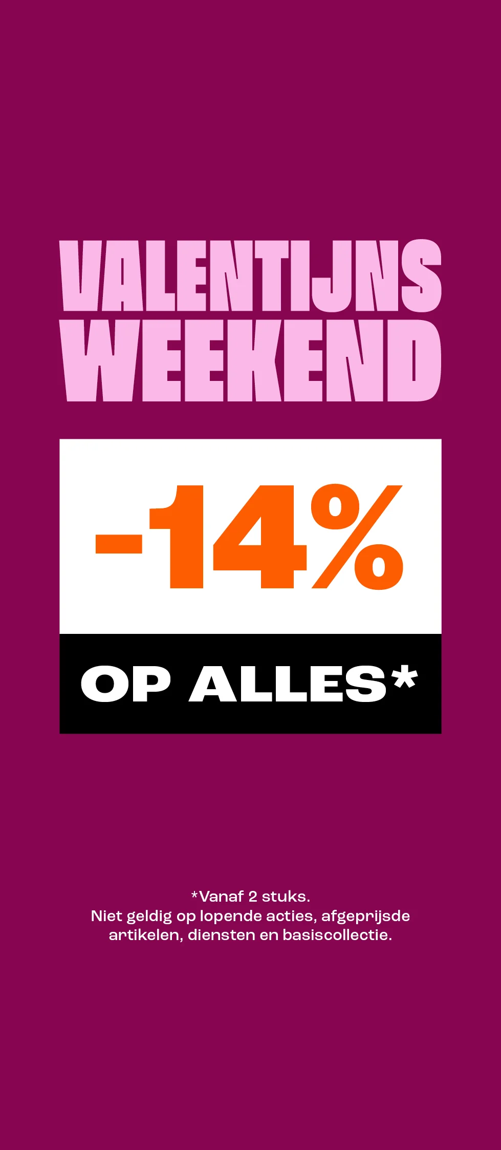 Product tile banner - Valentijn actie - 12 t/m 15 feb - NL/BE