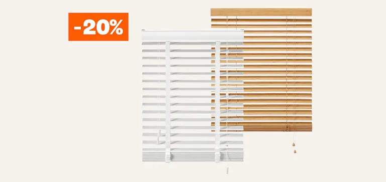 20% op alle houten jaloezieën K&K